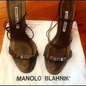 Manolo Blahnik strappy heels